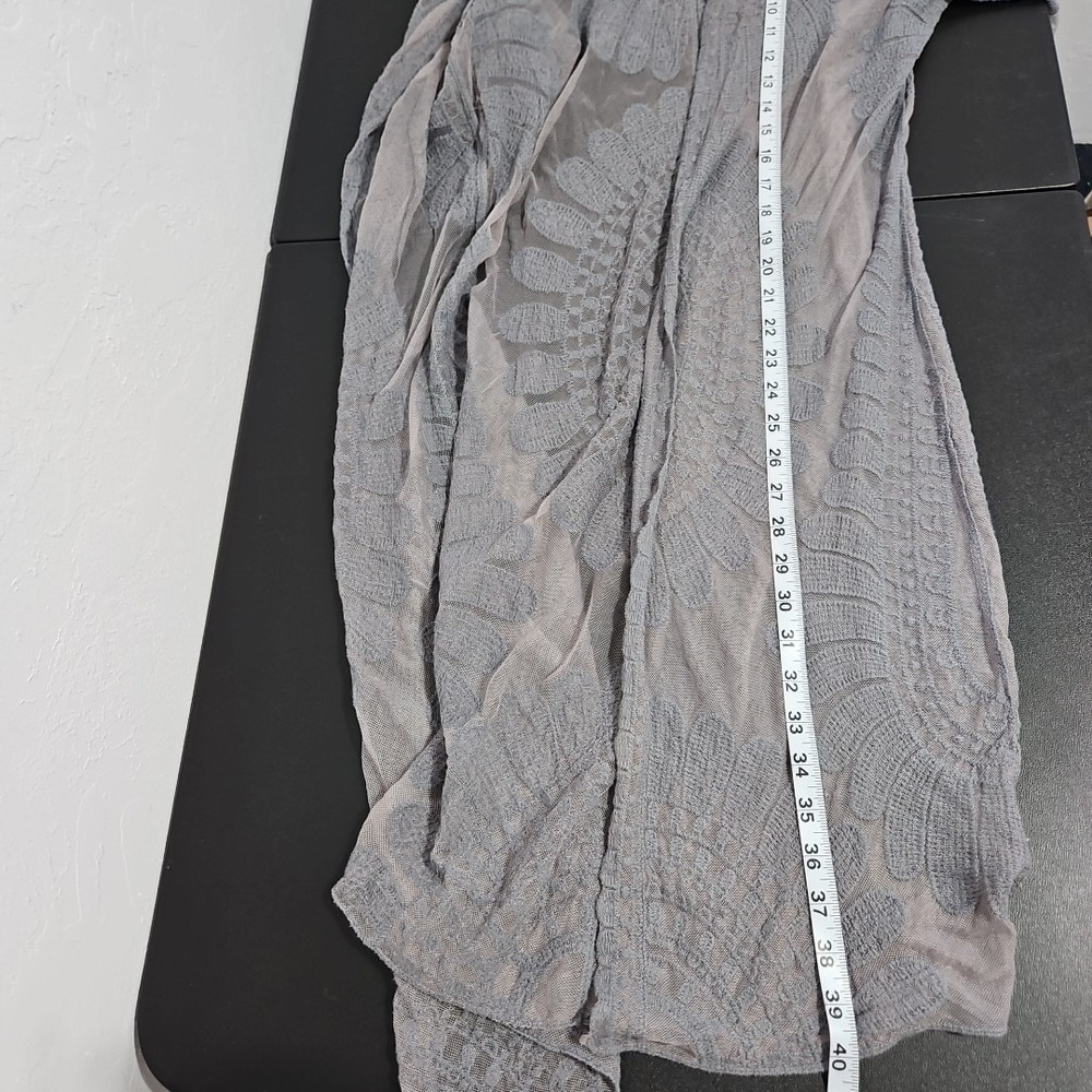 Rebellion Again Sheer Boho Kimono Lace Open Front Cardigan Duster Sz Small - Picture 9 of 9